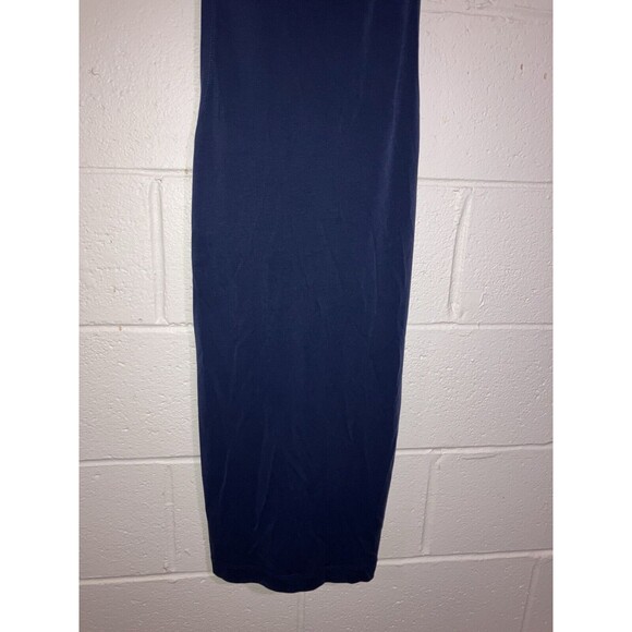 Donna Karan Active Midi-length Dress Womens Round-Neck Stretch Size XS Navy - Picture 3 of 16
